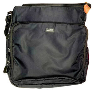 Derek Alexander Crossbody, 11” X 11”, Water resistant Nylon Travel Bag, zippers